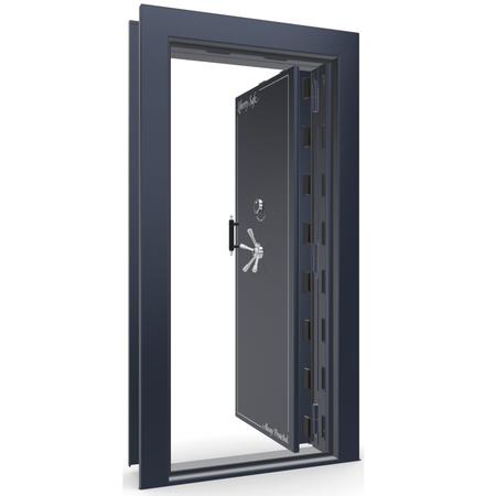 Vault Door Series | In-Swing | Right Hinge | Blue Gloss | Electronic Lock - open