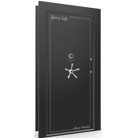 Vault Door Series | In-Swing | Left  Hinge | Black Gloss | Electronic Lock - closed