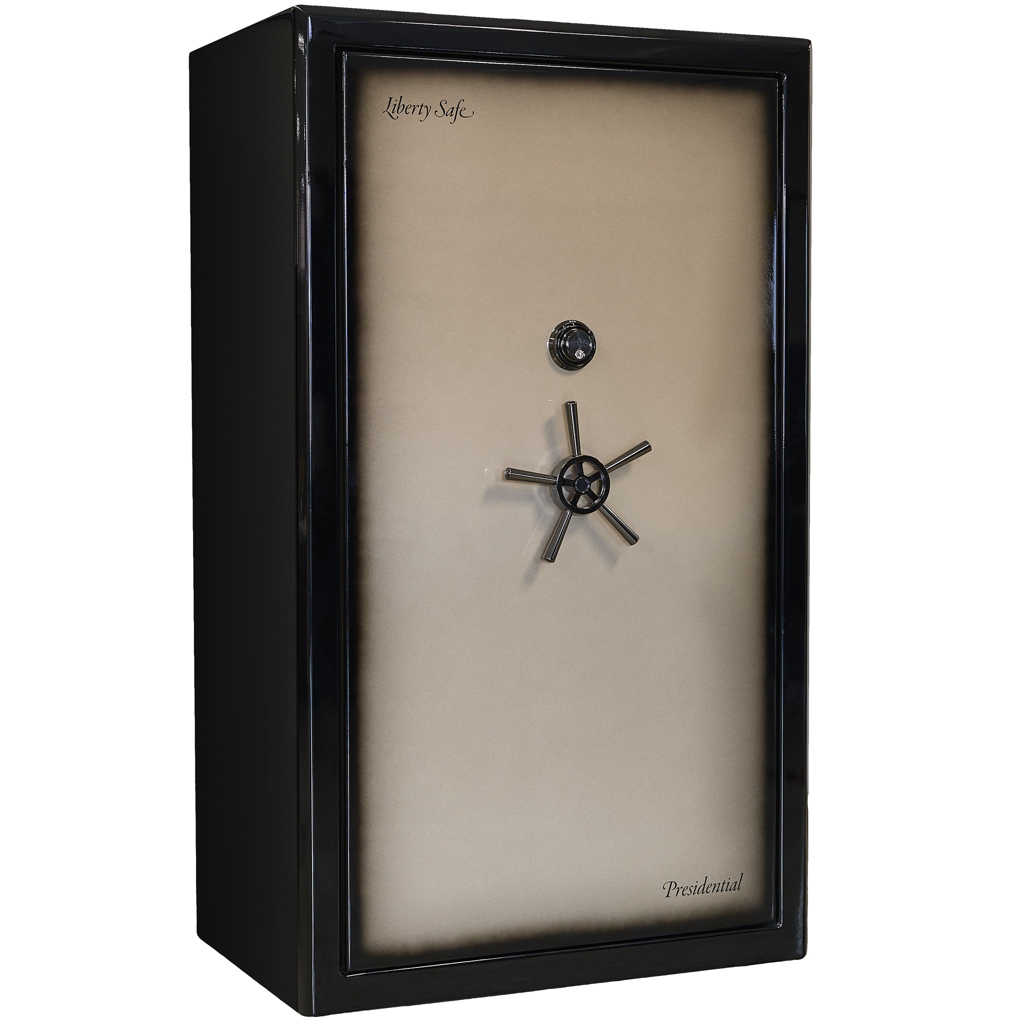 Presidential Series | Level 10 Security | 2.5 Hours Fire Protection | 50 | Dimensions: 72”(H) x 42”(W) x 27.75"(D*) | Champagne Gloss | Mechanical Lock - Closed