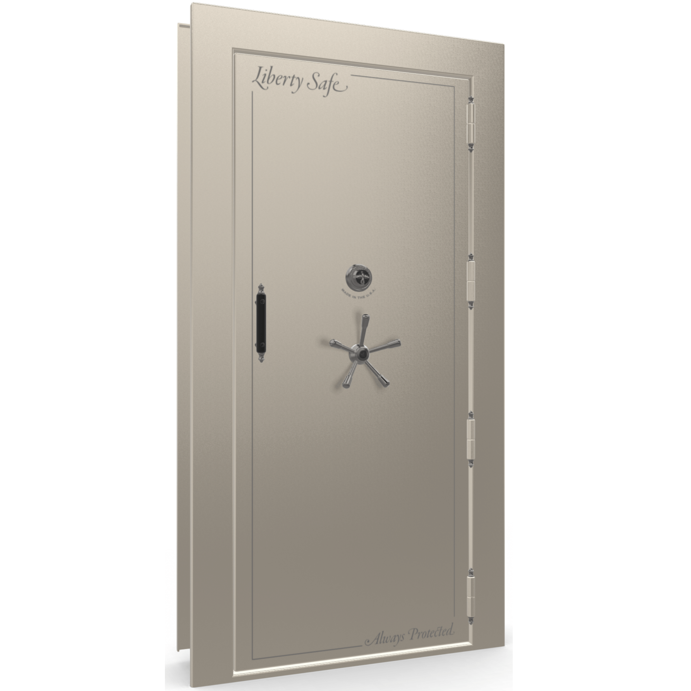 Vault Door Series | Out-Swing | Right  Hinge | Champagne Gloss | Mechanical Lock - closed