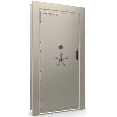 Vault Door Series | Out-Swing | Left  Hinge | Champagne Gloss | Mechanical Lock - closed