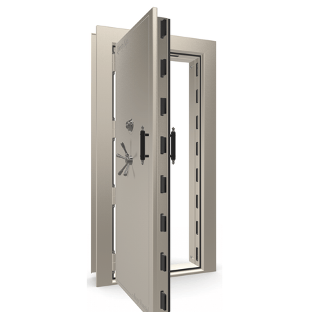 Vault Door Series | Out-Swing | Left  Hinge | Champagne Gloss | Mechanical Lock - open