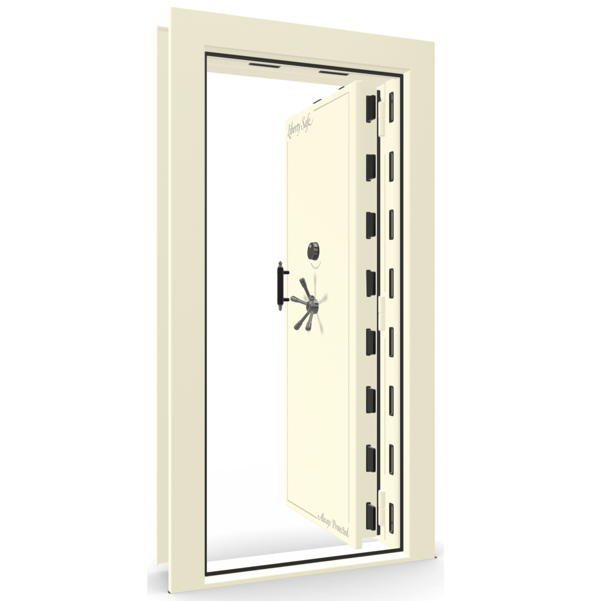 Vault Door Series | In-Swing | Right Hinge | White Marble | Electronic Lock - open
