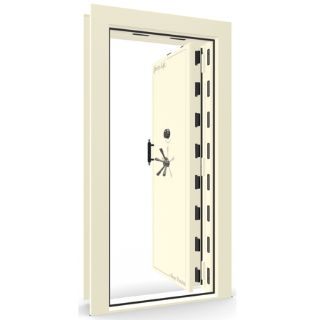Vault Door Series | In-Swing | Right Hinge | White Marble | Electronic Lock - open