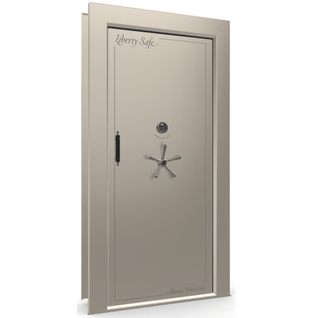 Vault Door Series | In-Swing | Right Hinge | Champagne Gloss | Electronic Lock - closed