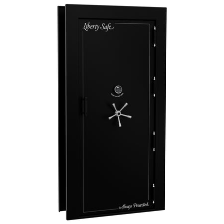 Vault Door Series | Out-Swing | Right  Hinge | Black Textured | Electronic Lock - closed