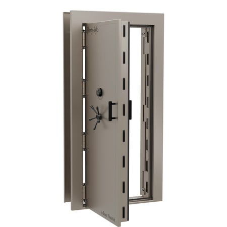 Vault Door Series | Out-Swing | Left  Hinge | Champagne Gloss | Electronic Lock - open