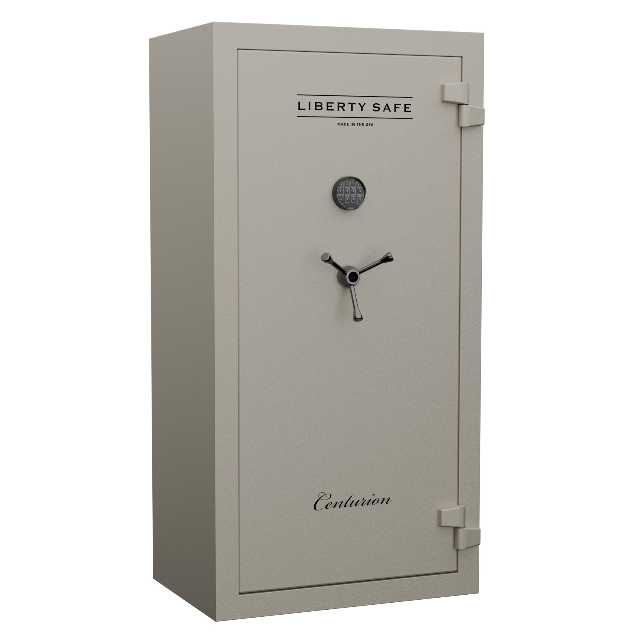 Centurion 24 DLX Canvas Beige Textured | Black Chrome Hardware | Dimensions 59.5"(H) x 28.25"(W) x 20"(D*) | 40 Minute Fire Rating | Level 1 Security | Closed Door