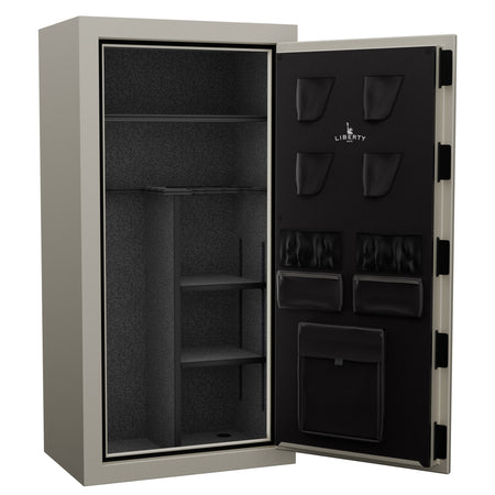 Centurion 24 DLX Canvas Beige Textured | Black Chrome Hardware | Dimensions 59.5"(H) x 28.25"(W) x 20"(D*) | 40 Minute Fire Rating | Level 1 Security | Open Door Empty