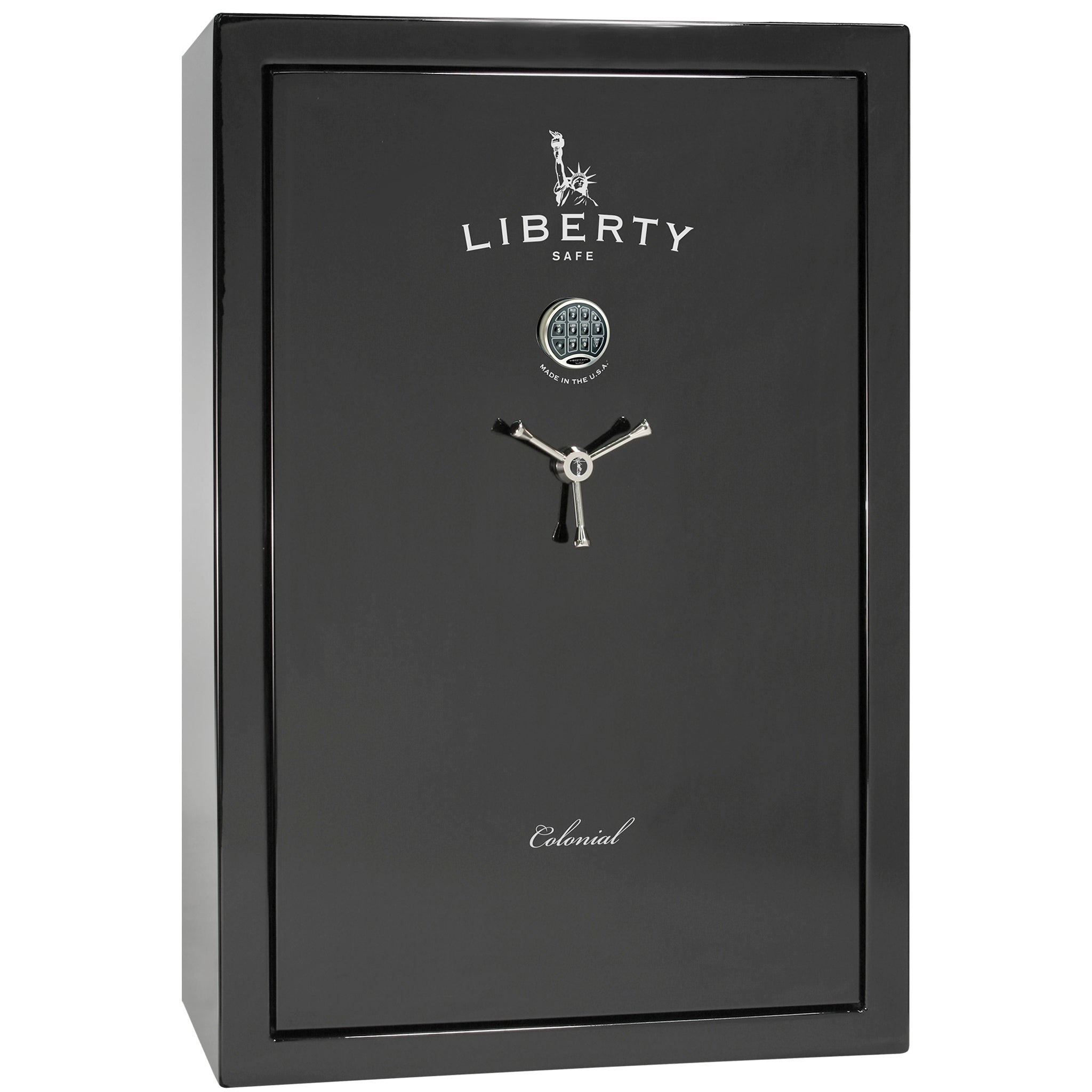 Colonial Series | Level 4 Security | 75 Minute Fire Protection | 35 | DIMENSIONS: 60.5"(H) X 42”(W) X 22"(D*) | Black Gloss | Electronic Lock - closed