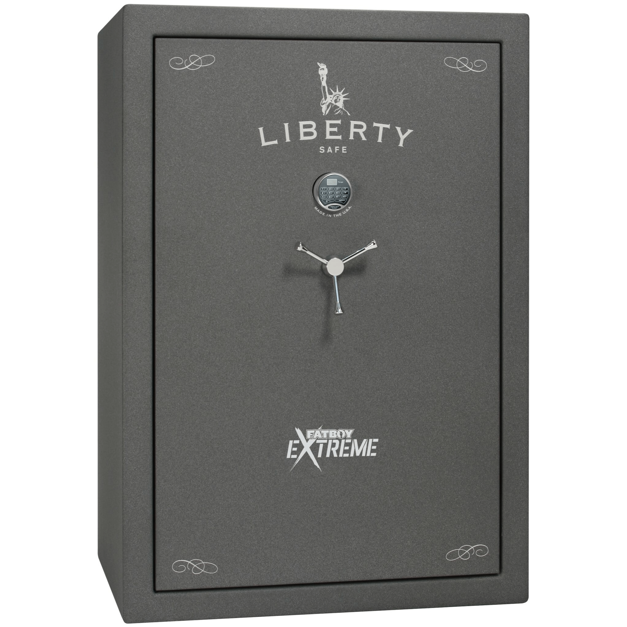 Fatboy Series | 64XT | Level 5 Security | 110 Minute Fire Protection | Dimensions: 60.5"(H) x 42"(W) x 27.5"(D) | Up to 60 Long Guns | Granite Textured | Electronic Lock