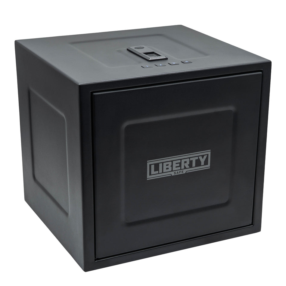 HDV-350X | Biometric Handgun Vault | 13”(D) X 14”(W) X 13”(H) Exterior Dimensions | Black - Closed