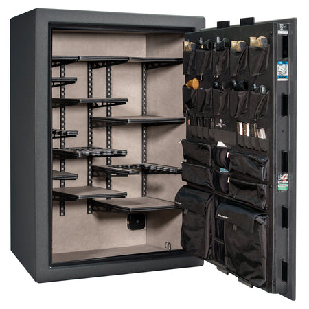 Franklin 45 | Pro Flex Interior | Level 5 Security | 110 Minute Fire Protection | Dimensions: 60.5"(H) x 42"(W) x 27.5"(D) | Up to 60 Long Guns | Granite Textured | Electronic Lock - Open