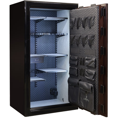Presidential Series | Level 10 Security | 2.5 Hours Fire Protection | 40 | Dimensions: 66”(H) x 36”(W) x 27.75"(D*) | BurgundyGloss | Mechanical Lock - Open