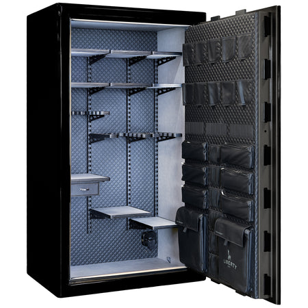 Presidential Series | Level 10 Security | 2.5 Hours Fire Protection | 50 | Dimensions: 72”(H) x 42”(W) x 27.75"(D*) | Gray Charcoal Gloss | Mechanical Lock - Open