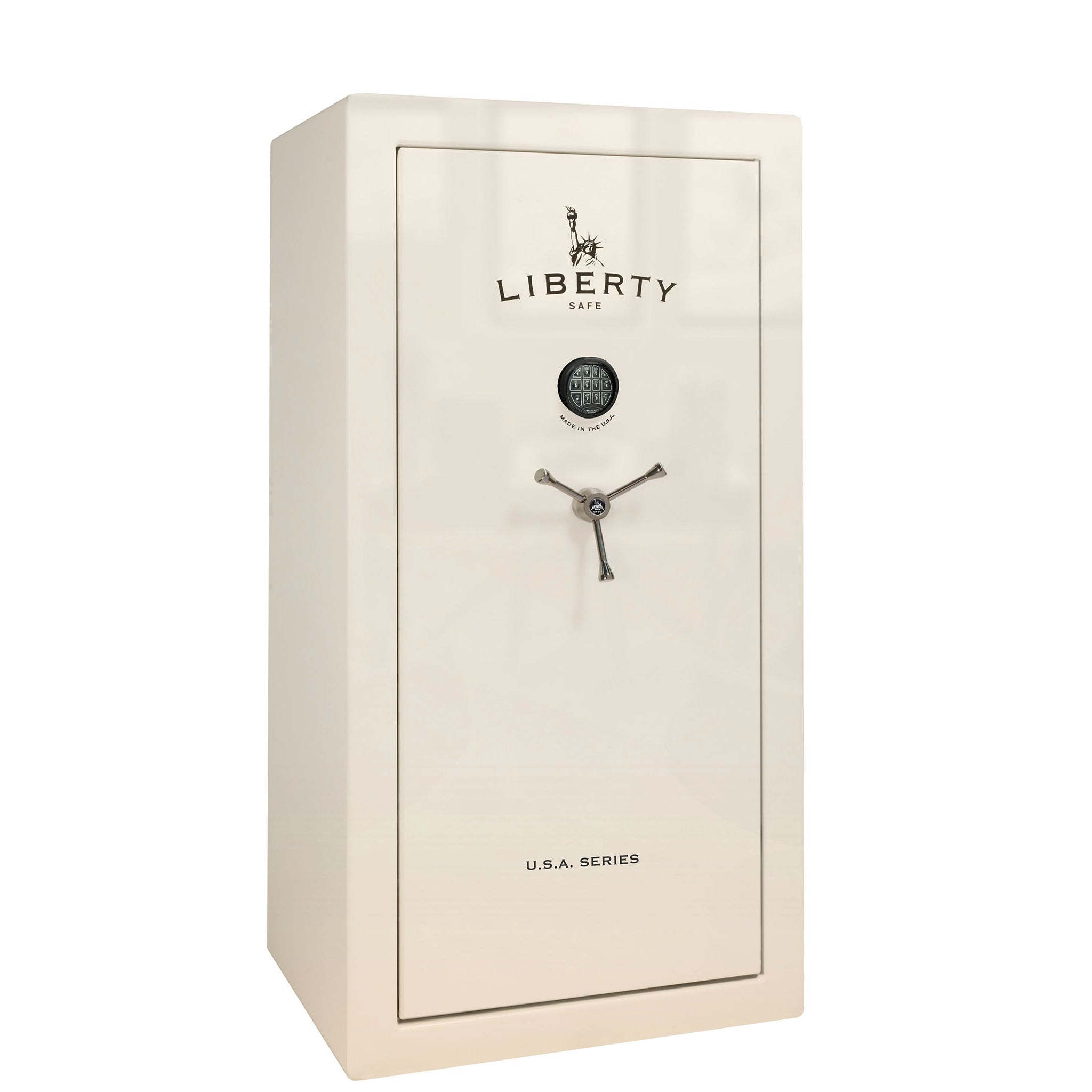USA Series | Level 3 Security | 60 Minute Fire Rating | 30 | Dimensions: 60.5"(H) x 30"(W) x 22"(D) | White Gloss | Electronic Lock - closed