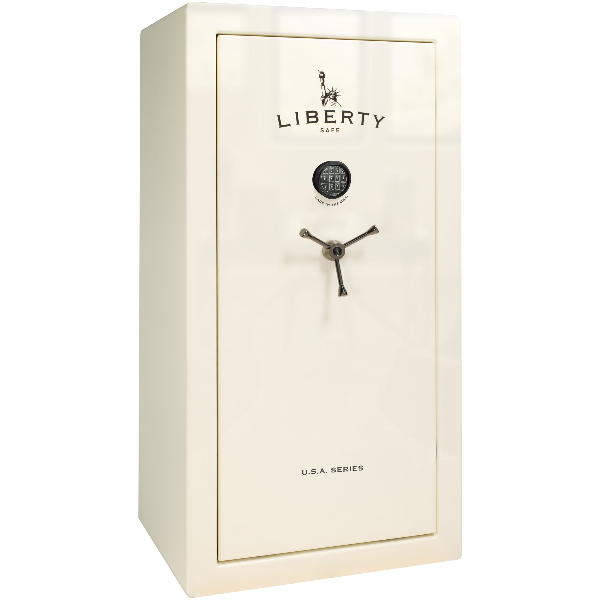 USA Series | Level 3 Security | 60 Minute Fire Rating | 30 | Dimensions: 60.5"(H) x 30"(W) x 22"(D) | White Gloss | Electronic Lock - Closed
