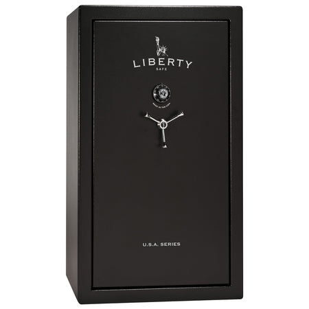 USA Series | Level 3 Security | 60 Minute Fire Rating | 36 | Dimensions: 60.5"(H) x 36"(W) x 22"(D) | Black Textured | Mechanical Lock - Closed Door