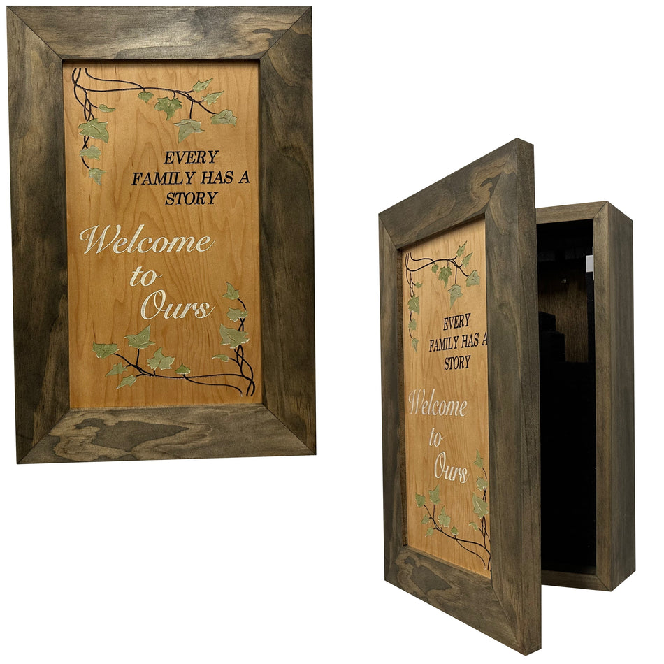 Wooden Gun Safe Wall Mountable Decoration Every Family Has a Story Welcome to Ours …