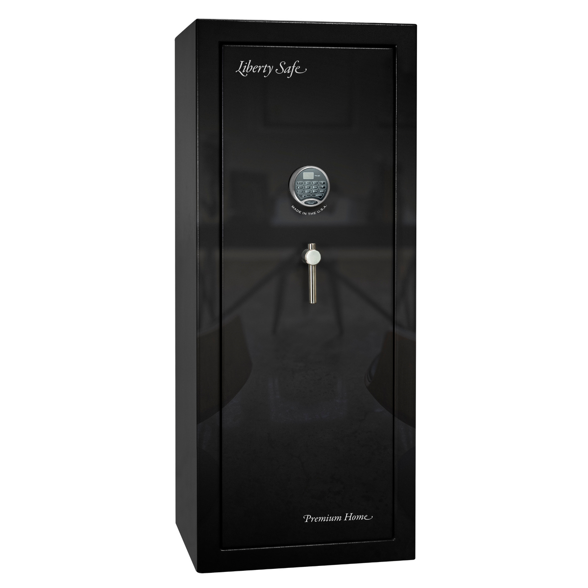 Premium Home Series | Level 7 Security | 2 Hour Fire Protection | 17 | Dimensions: 59.25&quot;(H) x 24&quot;(W) x 20.25&quot;(D) | Black Gloss Chrome - Closed Door