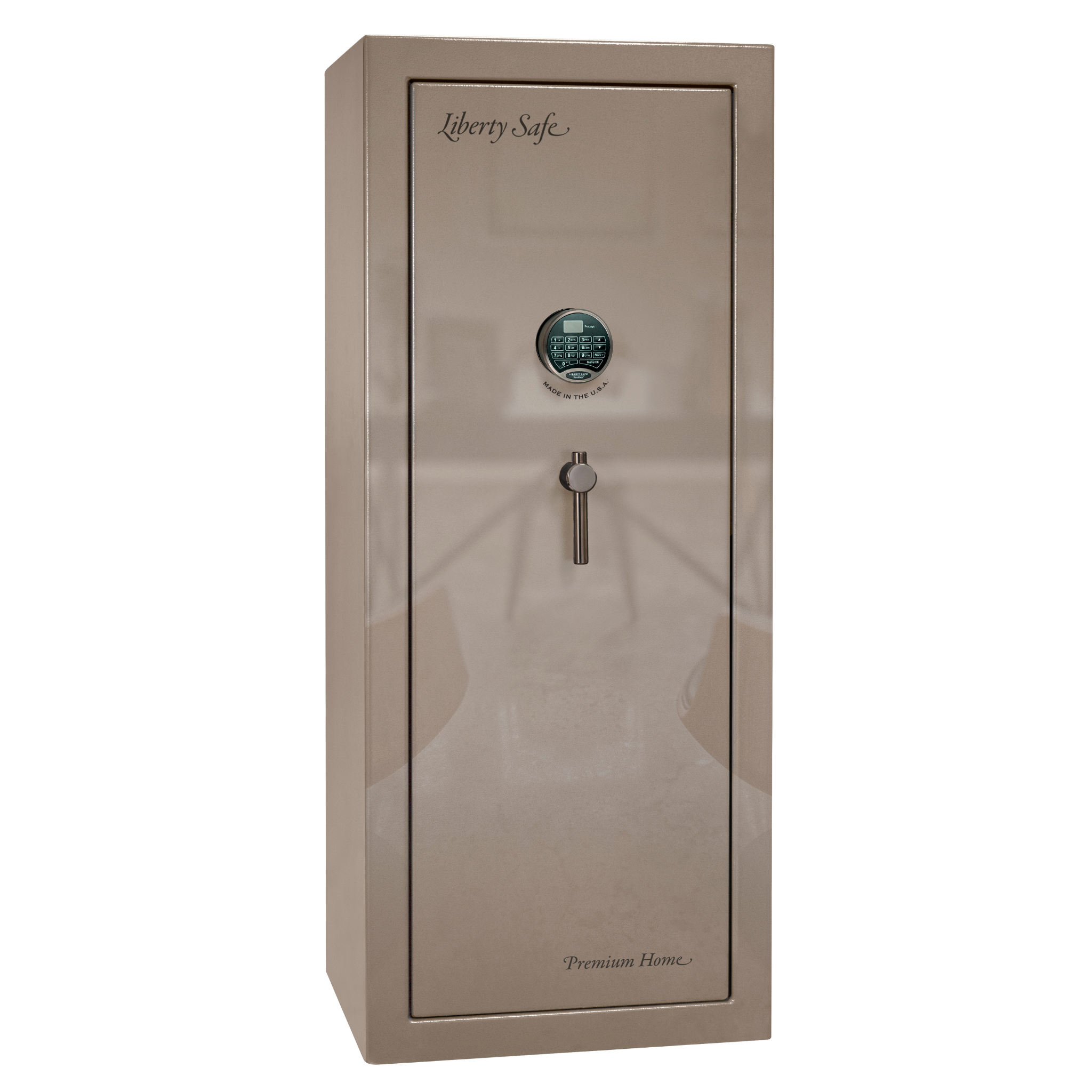 Premium Home Series | Level 7 Security | 2 Hour Fire Protection | 17 | Dimensions: 60.25"(H) x 24.5"(W) x 19"(D) | Champagne Gloss Brass - Closed Door